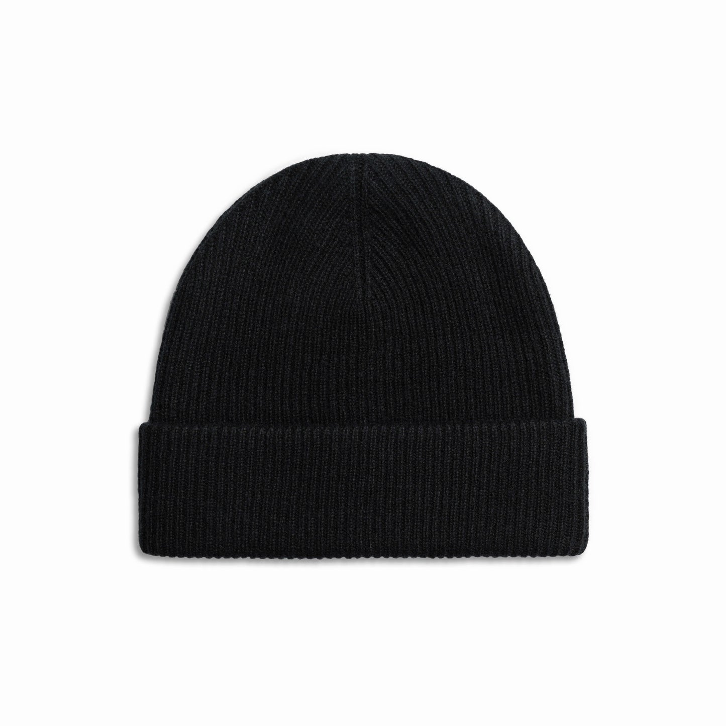 Black Cashmere Merino Wool Beanie