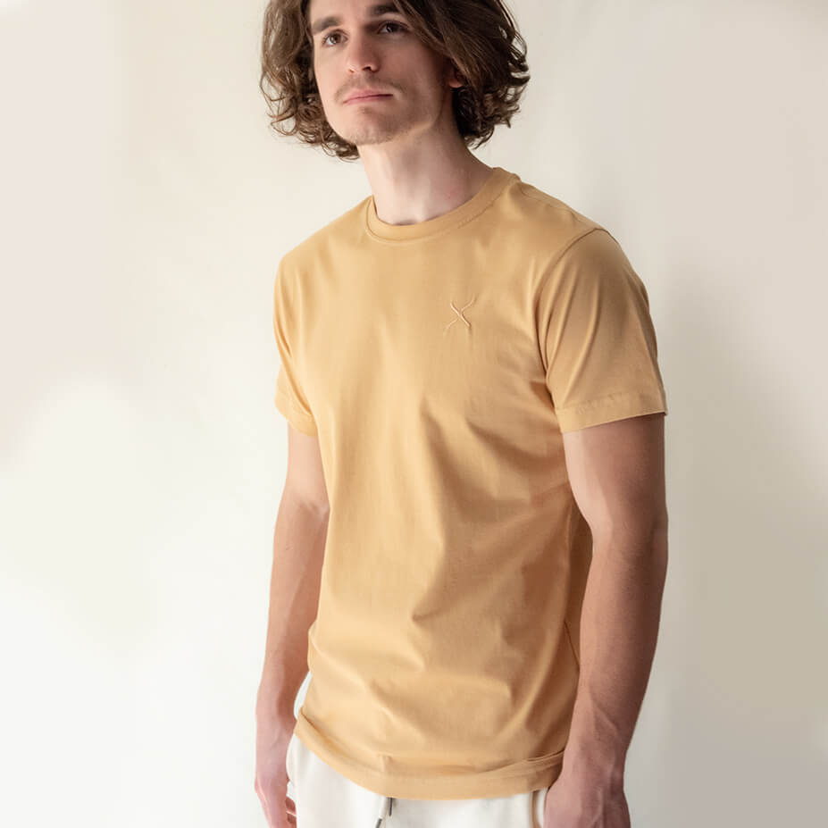 American Cotton T-Shirt Beyond64 Tan Supima® – 100% 6oz Grown