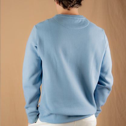 Cloudy Blue GOTS® Organic Cotton Crewneck Sweatshirt